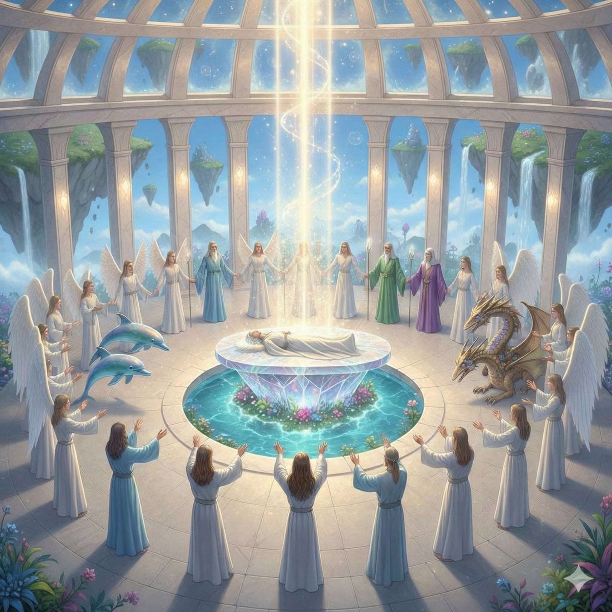 The Metatronic Healing Temple enhances the healing process through the support of the Angelic Realm.